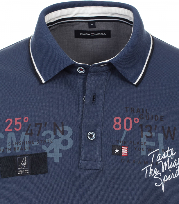 Tricou polo bumbac barbati CASA MODA "Sunshine State" bleumarin [2]