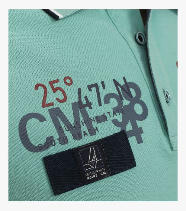Tricou polo bumbac barbati CASA MODA "Sunshine State" turcoaz deschis [6]