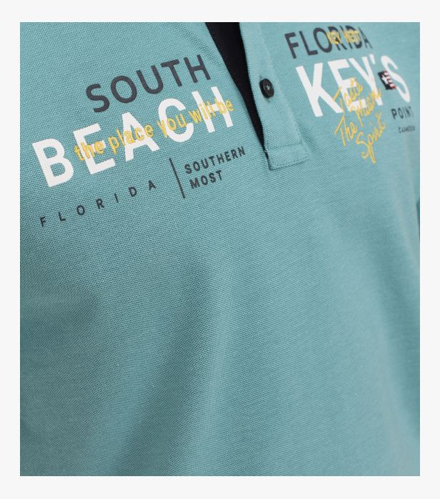 Tricou polo barbati CASA MODA "Sunshine State" turcoaz [4]