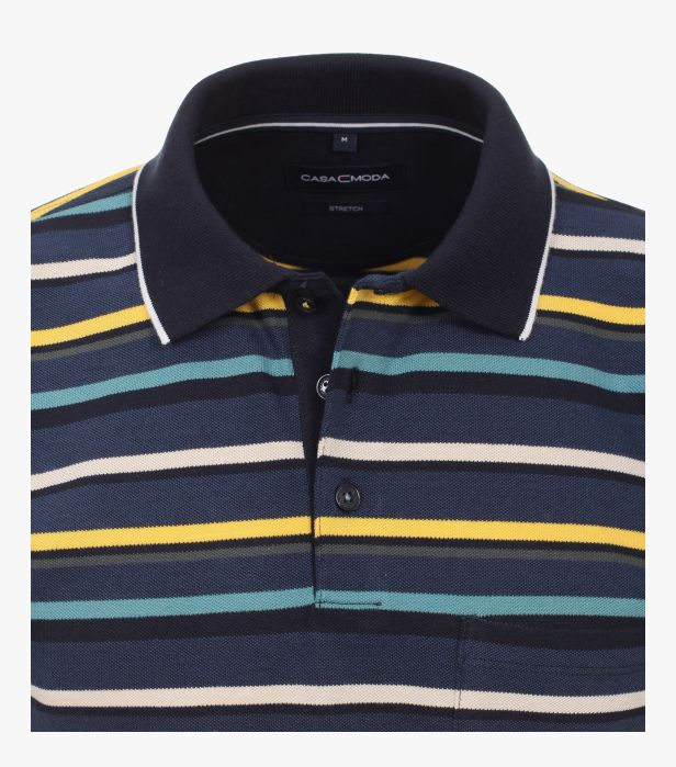 Tricou polo barbati CASA MODA bleumarin dungi [2]