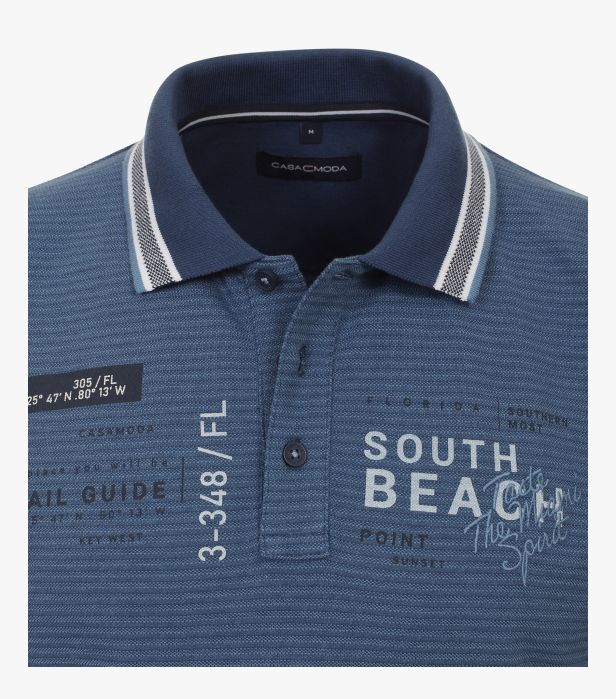 Tricou polo bumbac barbati CASA MODA "Sunshine State" albastru [2]