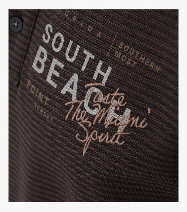 Tricou polo bumbac barbati CASA MODA "Sunshine State" maro [3]
