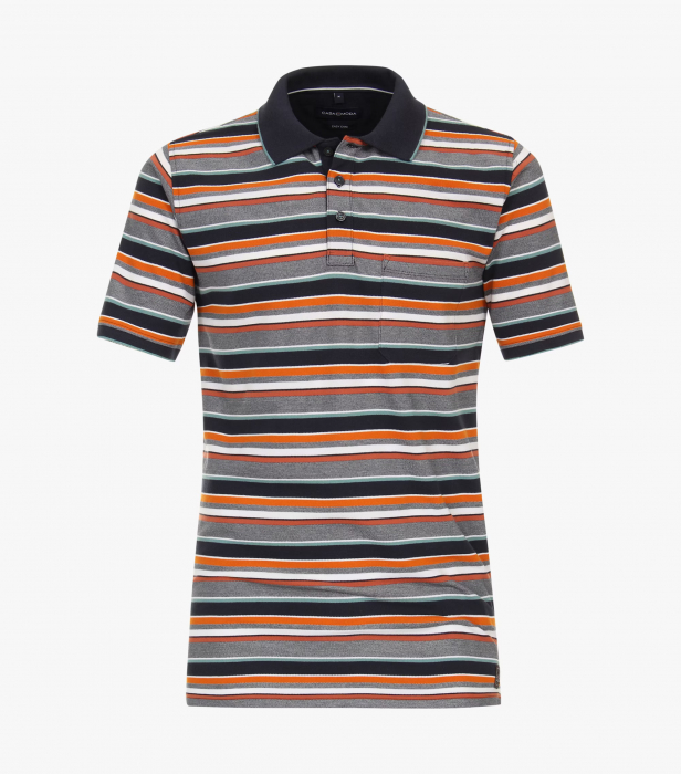 Tricou polo barbati CASA MODA bleumarin dungulite portocaliu/bleumarin [1]