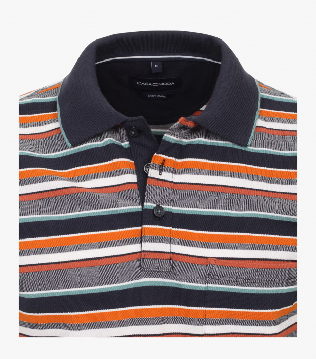 Tricou polo barbati CASA MODA bleumarin dungulite portocaliu/bleumarin [3]