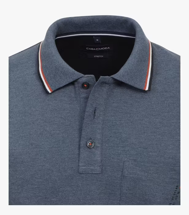 Tricou polo bumbac barbati CASA MODA Atlantic Spirit bleumarin [3]