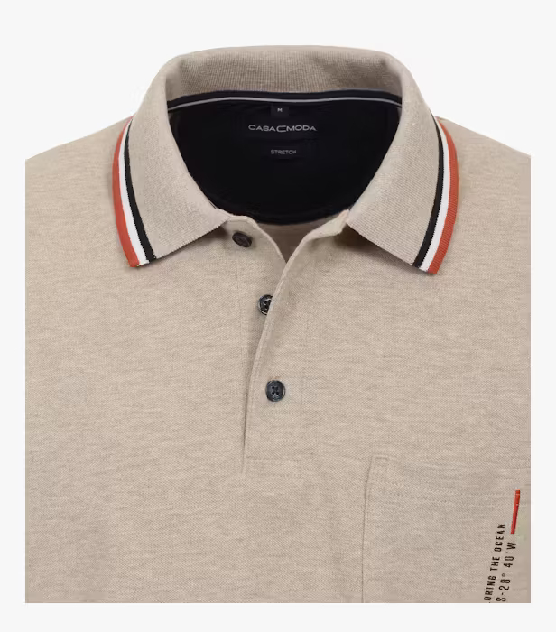 Tricou polo bumbac barbati CASA MODA Atlantic Spirit bej [3]
