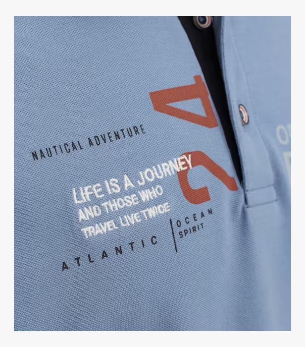 Tricou polo bumbac barbati CASA MODA Atlantic Spirit bleu [5]