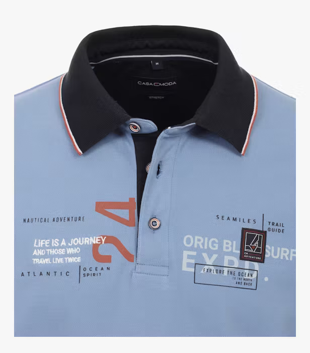 Tricou polo bumbac barbati CASA MODA Atlantic Spirit bleu [3]