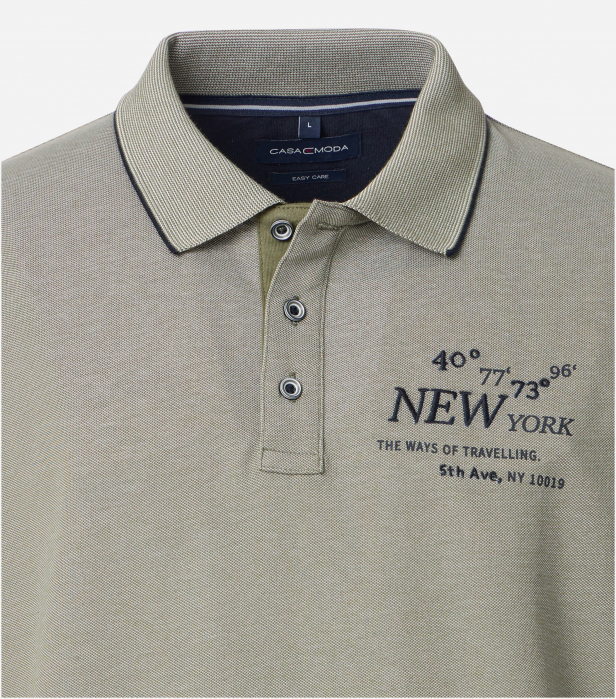 Tricou polo barbati CASA MODA New York oliv [3]