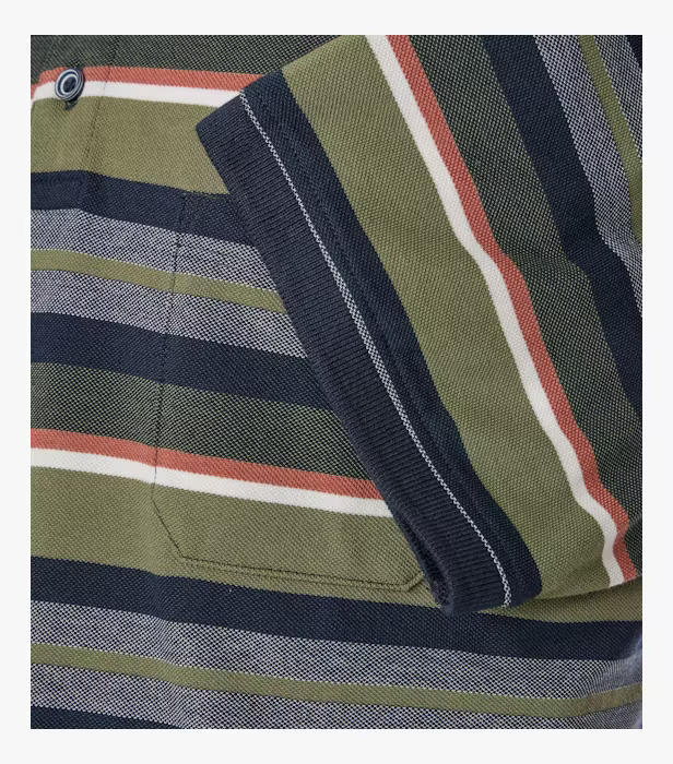 Tricou polo barbati CASA MODA verde dungi [4]