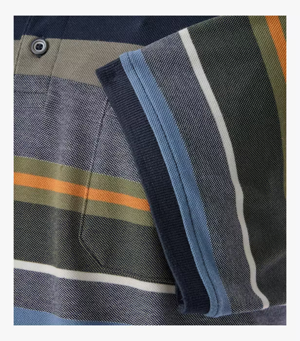Tricou polo barbati CASA MODA albastru dungi [4]