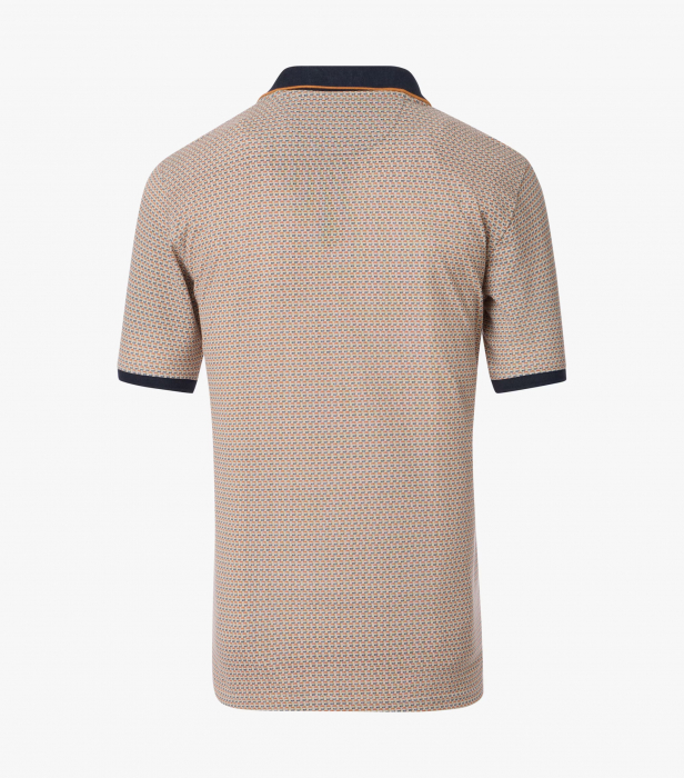 Tricou polo barbati CASA MODA bej cerculete portocaliu/albastru [2]