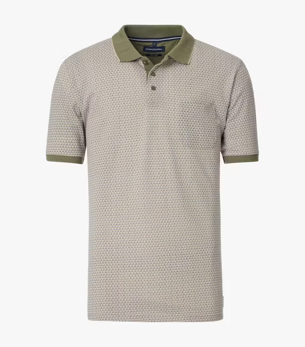 Tricou polo barbati CASA MODA bej cerculete oliv/albastru [1]