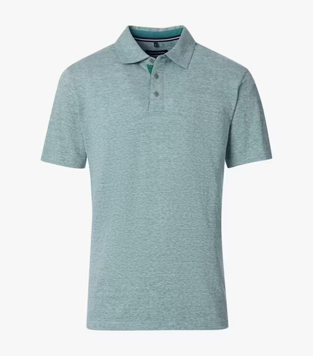 Tricou polo in/bumbac barbati CASA MODA turcoaz melanj [1]