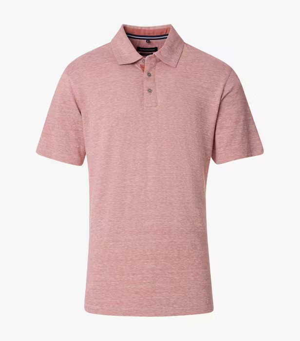 Tricou polo in/bumbac barbati CASA MODA roz melanj [1]