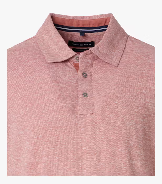 Tricou polo in/bumbac barbati CASA MODA roz melanj [3]