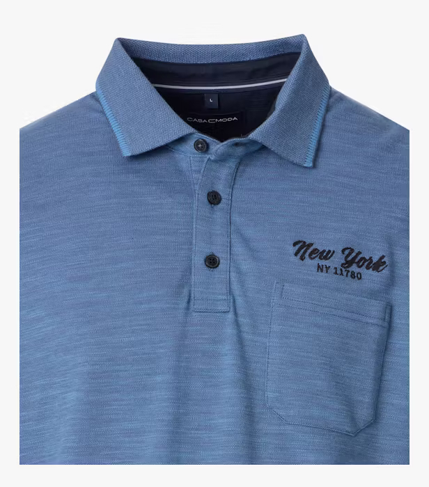Tricou polo bumbac barbati CASA MODA New York albastru [3]