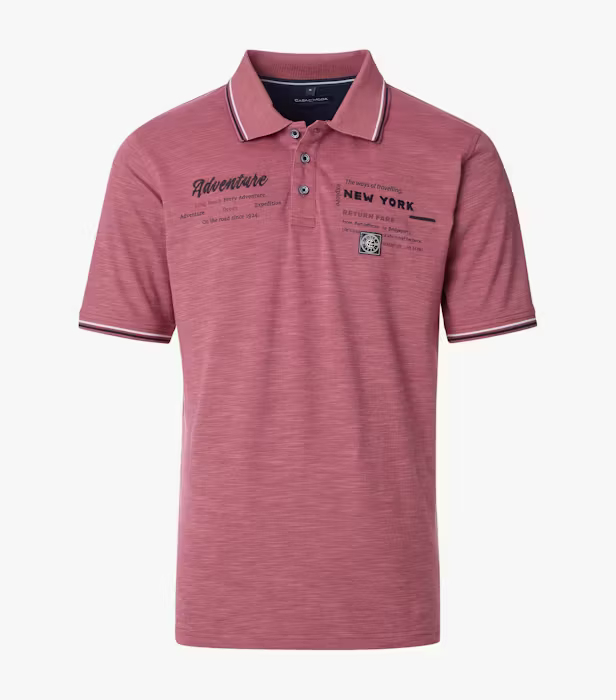 Tricou polo bumbac barbati CASA MODA New York visiniu deschis [1]