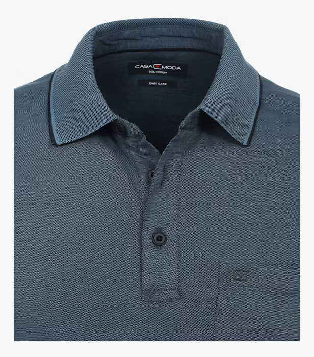 Tricou polo barbati CASA MODA 993106500 turcoaz inchis [3]