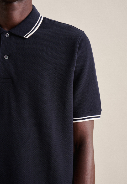 Tricou polo bumbac barbati SEIDENSTICKER bleumarin [2]