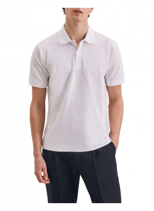 Tricou polo bumbac pique barbati SEIDENSTICKER alb [3]