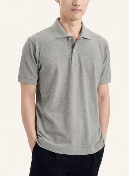 Tricou polo bumbac pique barbati SEIDENSTICKER gri [4]