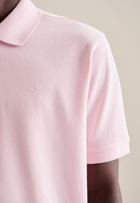 Tricou polo bumbac pique barbati SEIDENSTICKER roz [2]