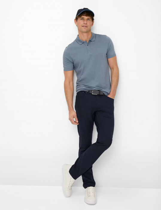 Tricou polo barbati bumbac/modal BRAX PARVIS gri [5]