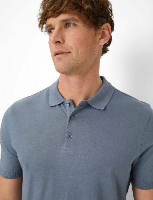 Tricou polo barbati bumbac/modal BRAX PARVIS gri [7]