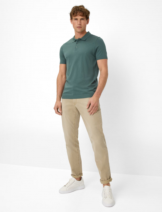 Tricou polo barbati bumbac/modal BRAX PARVIS verde [5]