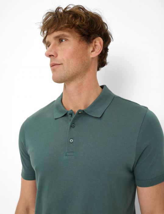 Tricou polo barbati bumbac/modal BRAX PARVIS verde [6]