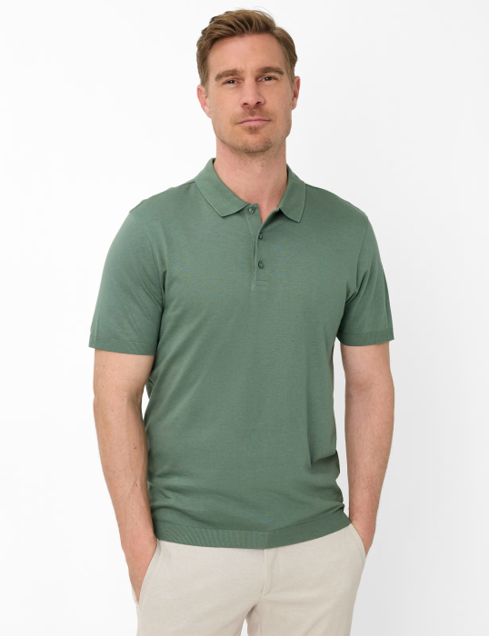 Tricou polo bumbac/modal barbati BRAX PARVIS verde [3]