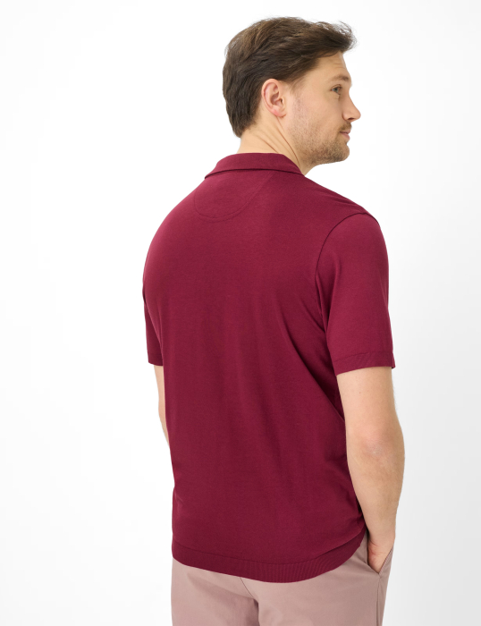 Tricou polo bumbac/modal barbati BRAX PARVIS  visiniu [4]