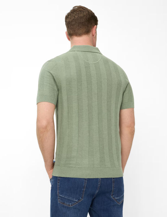 Tricou polo in/bumbac barbati BRAX PASCAL verde [4]
