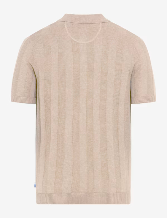 Tricou polo in/bumbac barbati BRAX PASCAL bej dungi [7]