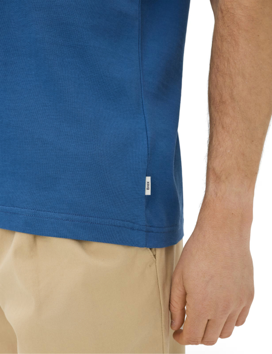 Tricou henley barbati BRAX PELE albastru [7]