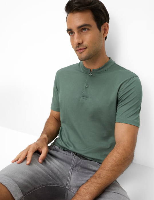 Tricou polo barbati BRAX PELE oliv [6]