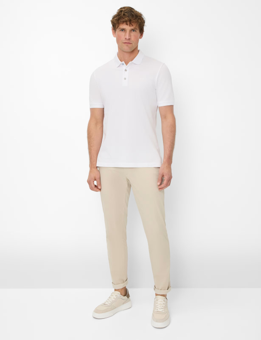 Tricou polo bumbac barbati BRAX PETE alb [5]