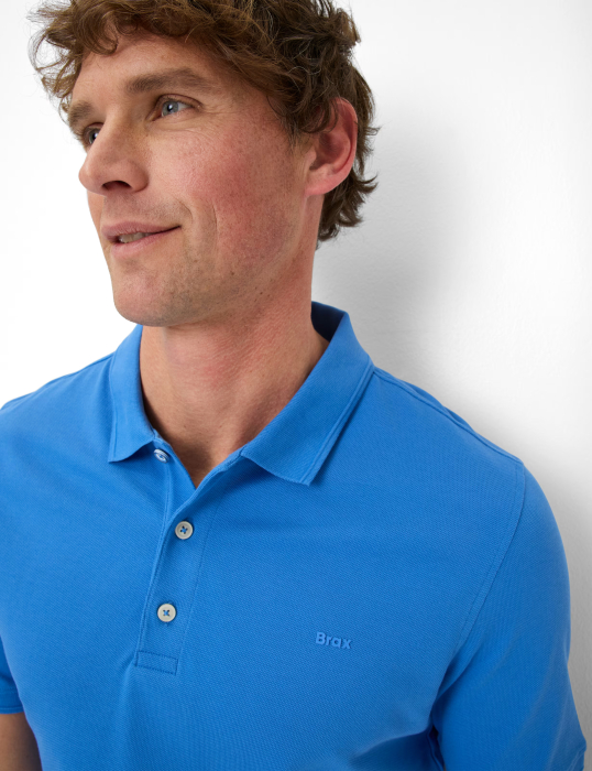 Tricou polo bumbac barbati BRAX PETE albastru [7]