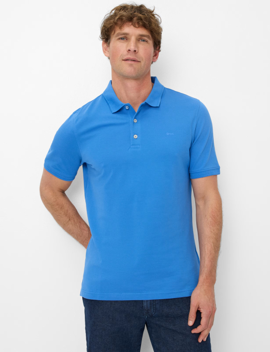 Tricou polo bumbac barbati BRAX PETE albastru [3]