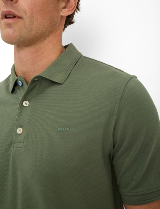 Tricou polo bumbac barbati BRAX PETE verde [7]