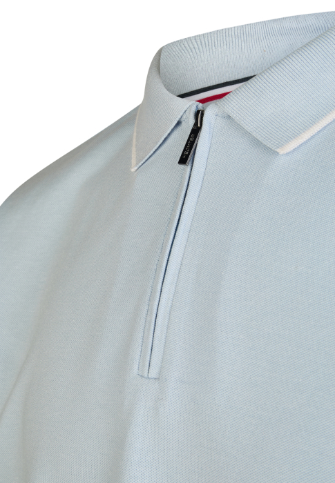 Tricou polo fermoar bumbac/modal Pique barbati HECHTER bleu [3]