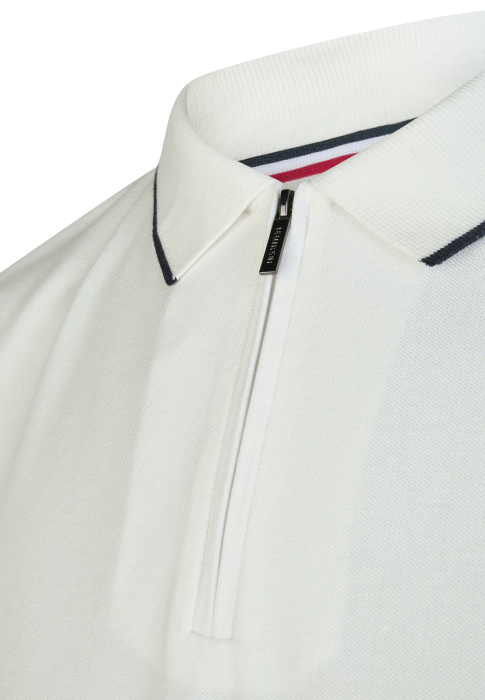 Tricou polo fermoar bumbac/modal Pique barbati HECHTER alb [3]