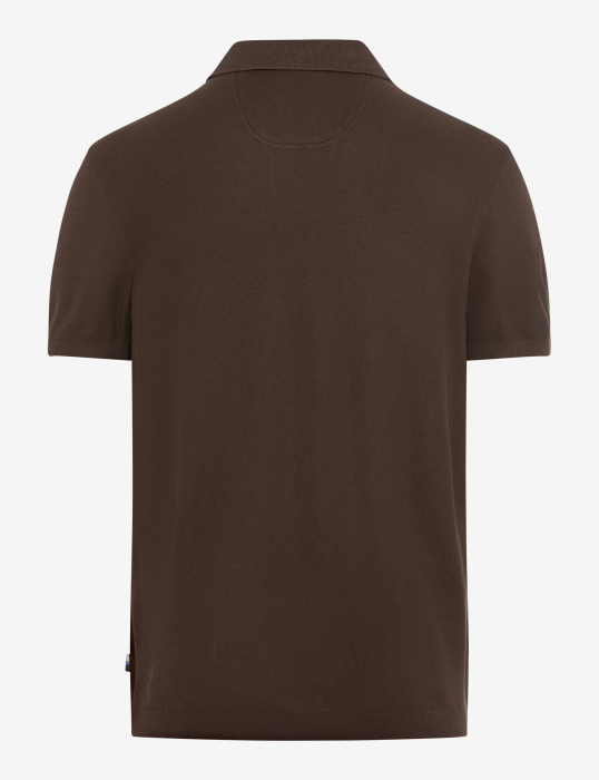 Tricou polo bumbac/modal barbati BRAX PRINCETON maro [2]