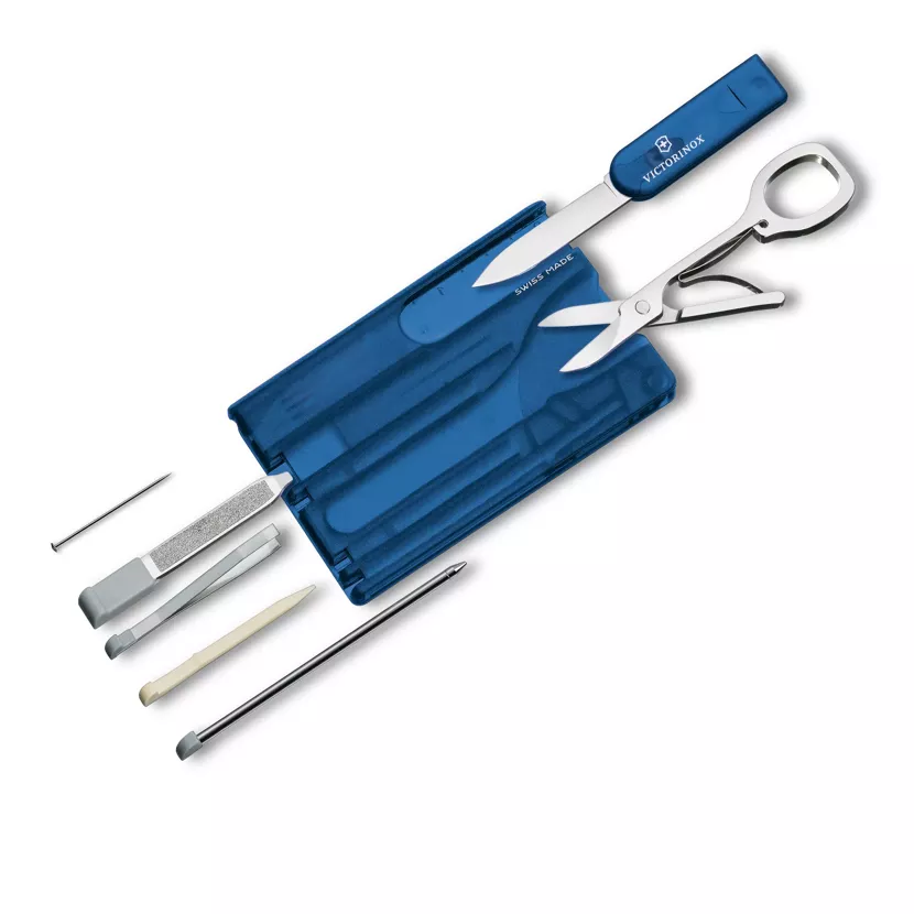 Trusa multifunctionala VICTORINOX Swiss Card Classic 10 functii albastru transparent [2]