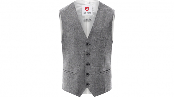Vesta barbati CG CLUB of GENTS SlimFit Plum gri metalizat [1]