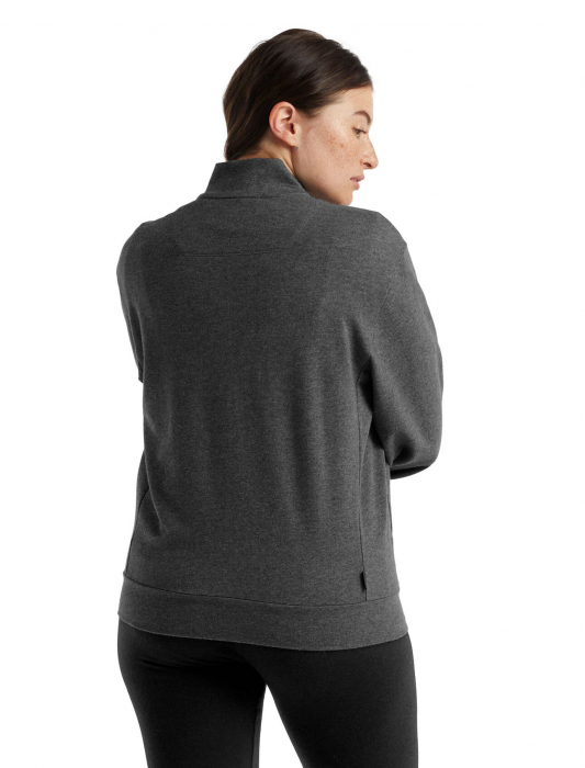 Bluza midlayer merino cu fermoar femei ICEBREAKER Central gri [4]