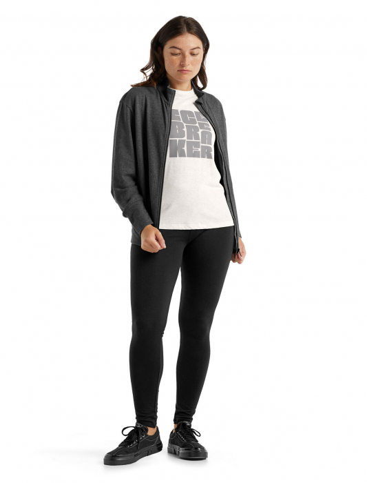 Bluza midlayer merino cu fermoar femei ICEBREAKER Central gri [3]