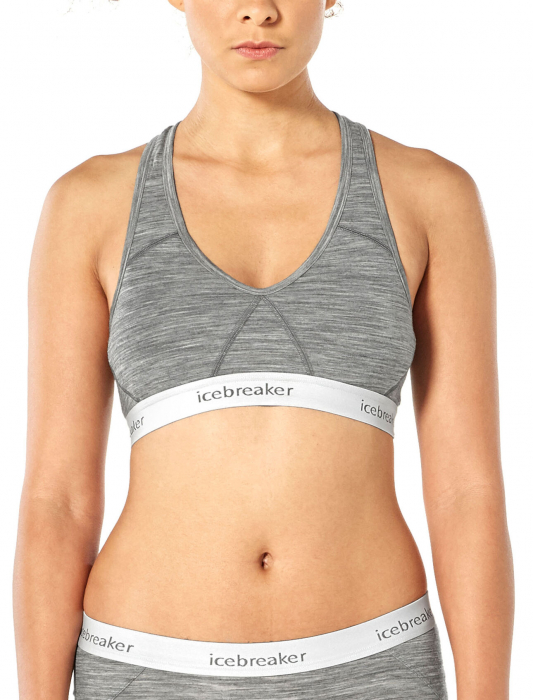 Sutien merino ICEBREAKER Sprite Racerback gri [2]