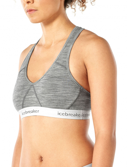 Sutien merino ICEBREAKER Sprite Racerback gri [4]
